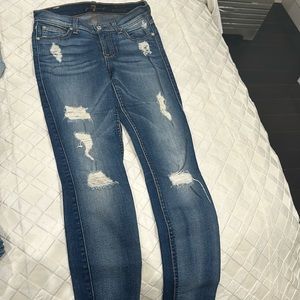 7 for all mankind the ankle skinny jeans size 24